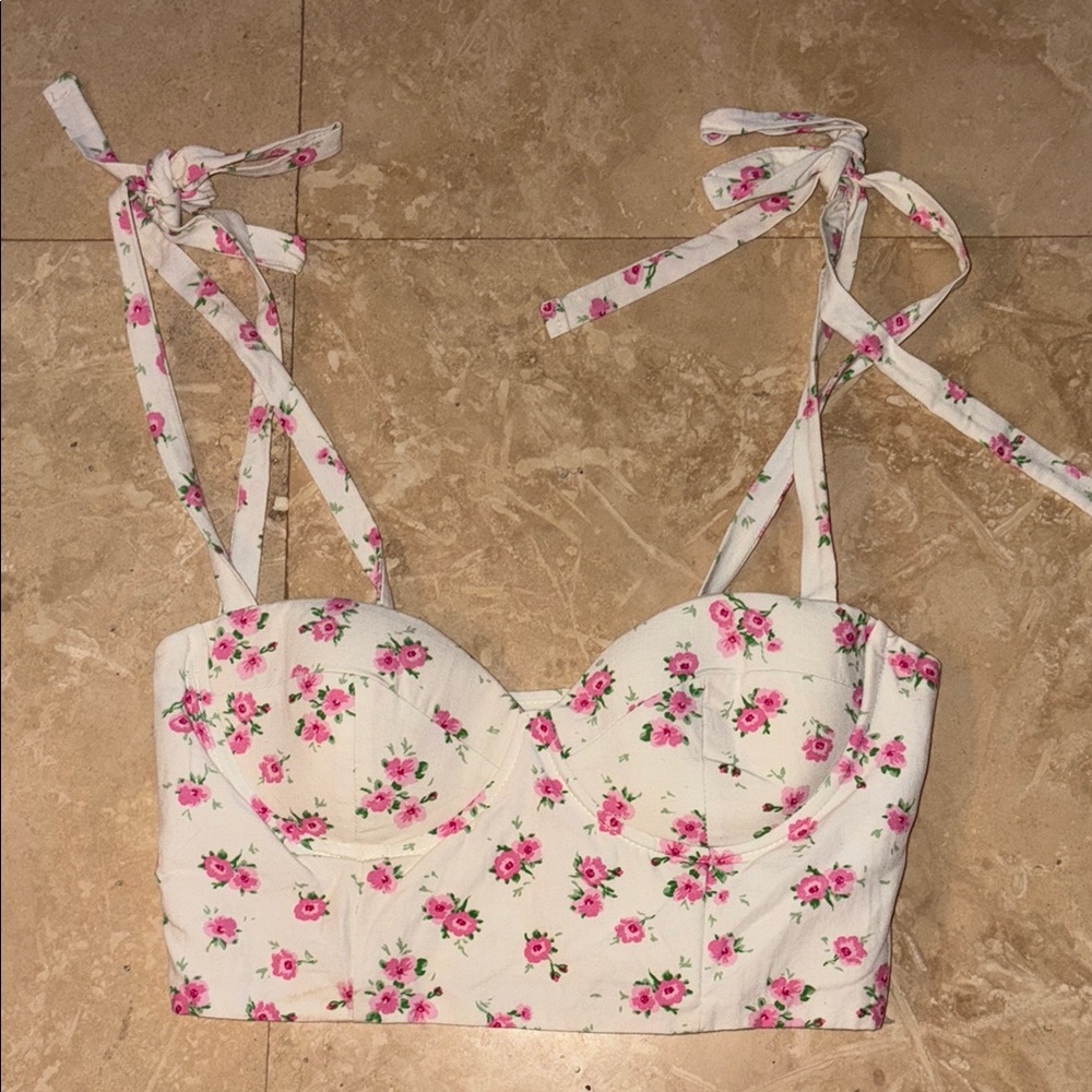 Zara floral corset